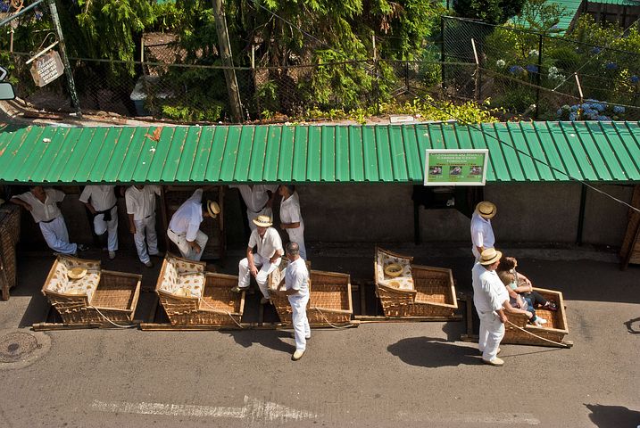 carros de cestos madeira