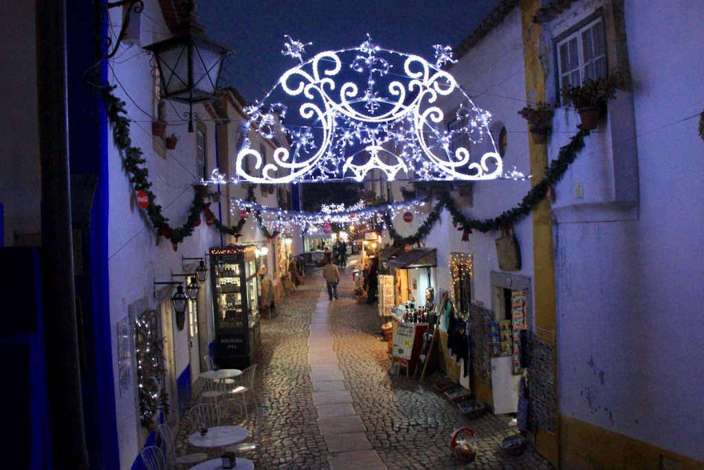 obidos vila natal 2017 iluminacao